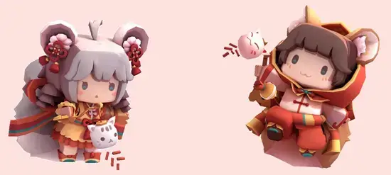 第三对,金柚柚和喜团团.