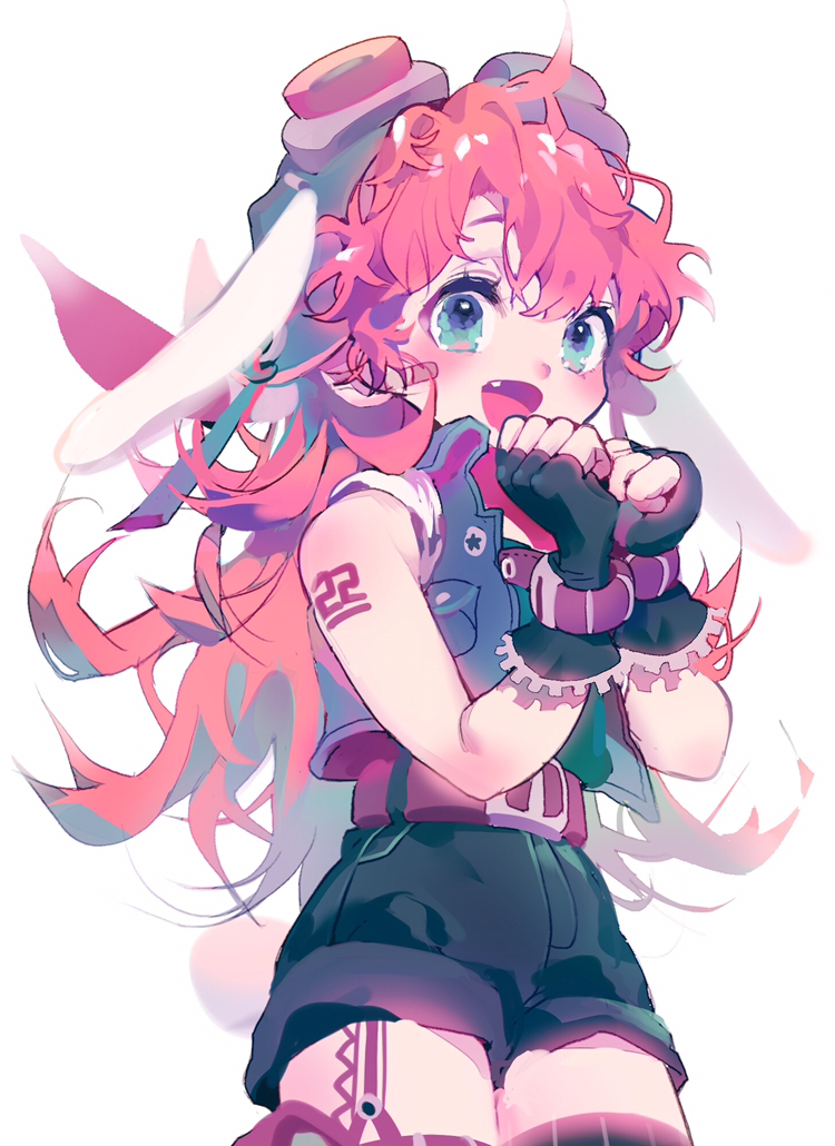 人物绘画,可爱的粉色系卡通女孩插画,表情画的超赞.文静害羞的女孩.