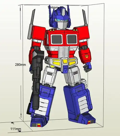 变形金刚擎天柱车子sd版纸模型