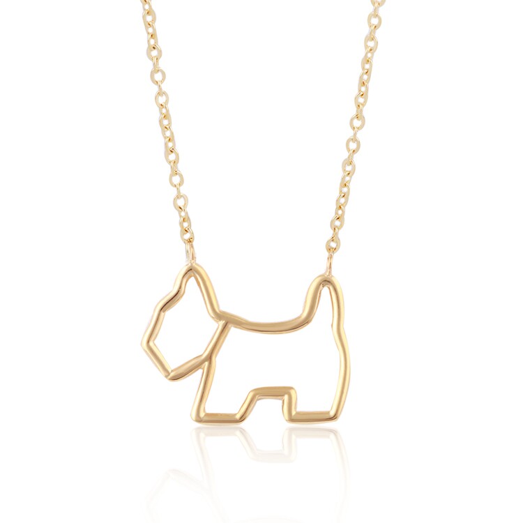 法国礼物生日毛衣项链吊坠爹利正品狗狗可爱项链