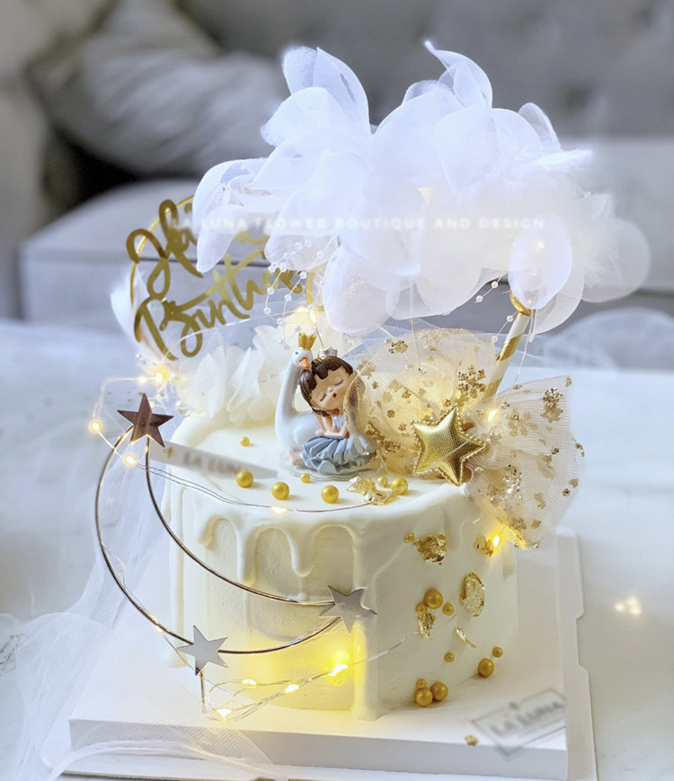 {汐点}新品女孩网红创意生日蛋糕 儿童卡通动物芝士奶油蛋糕成都