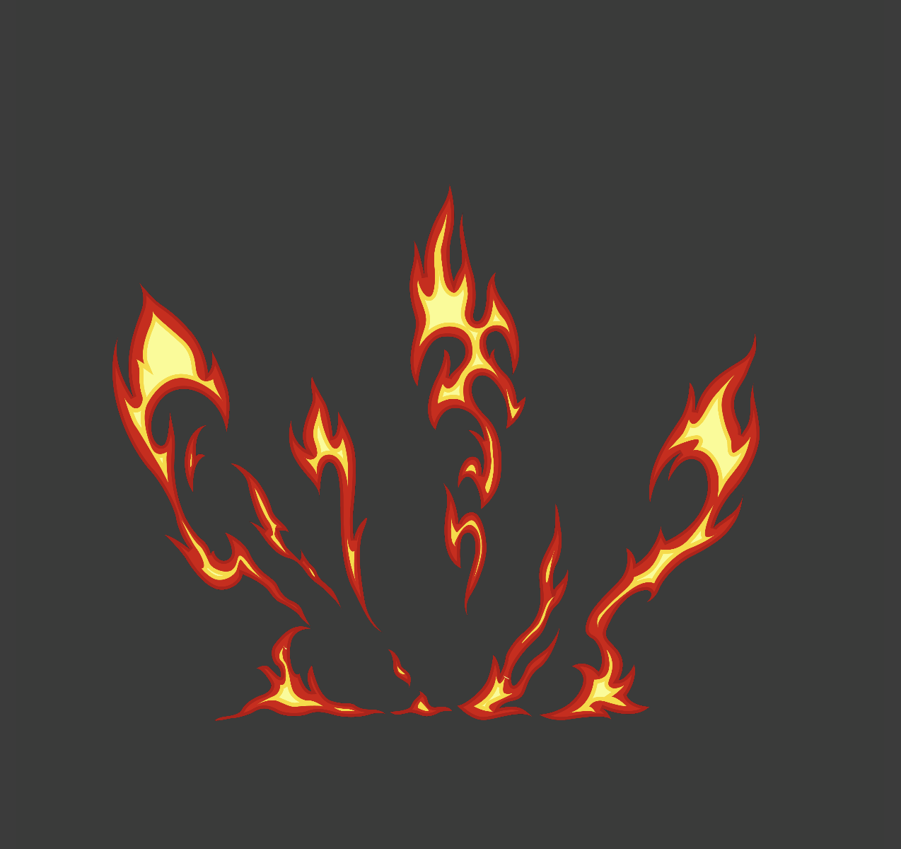 二维卡通火焰动画特效透明素材