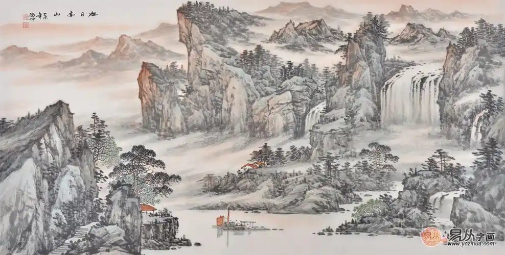 名家国画山水画高山流水意境深邃的收藏佳作