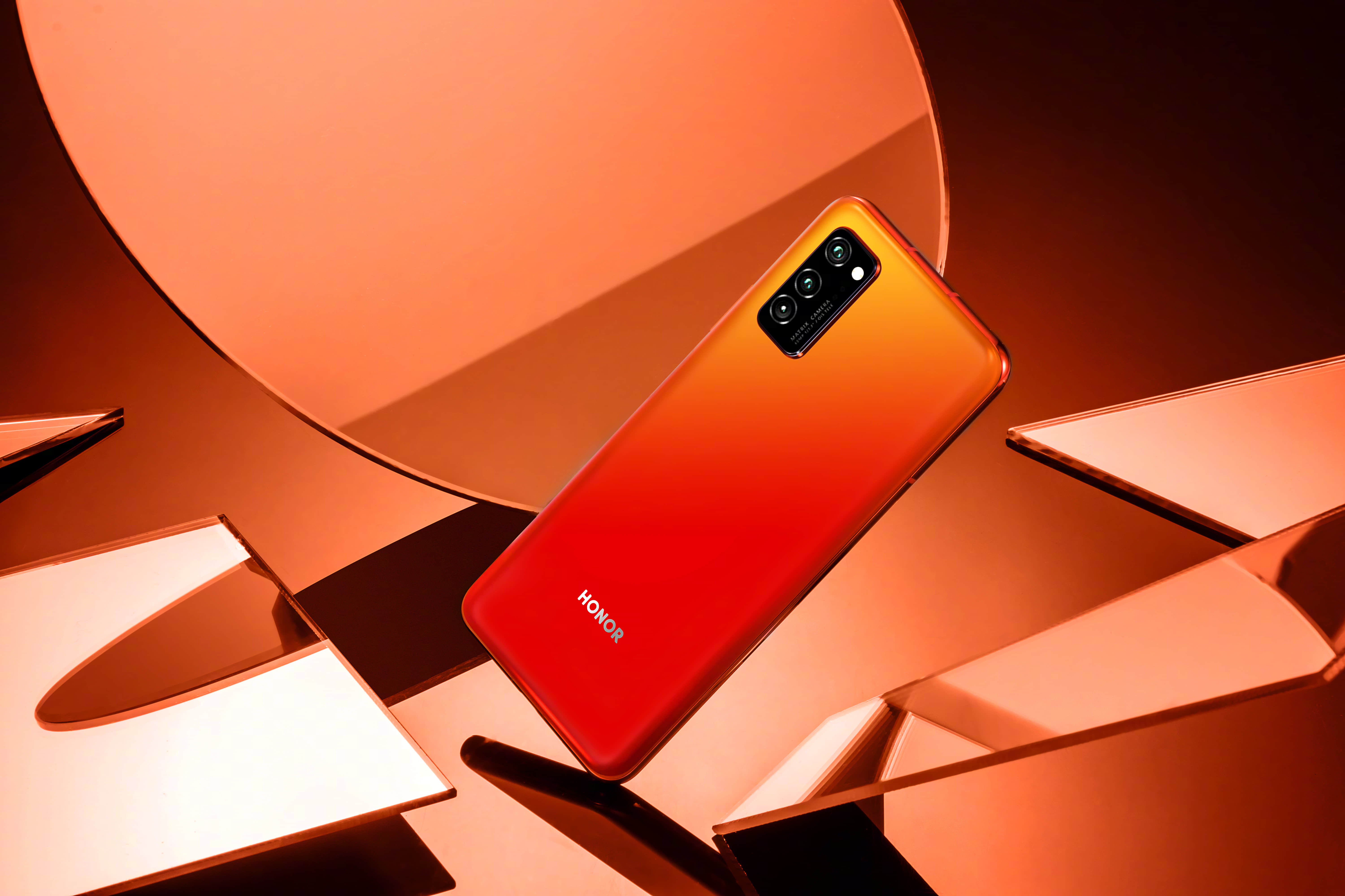 荣耀v30曙光之橙官方图赏采用ag磨砂工艺