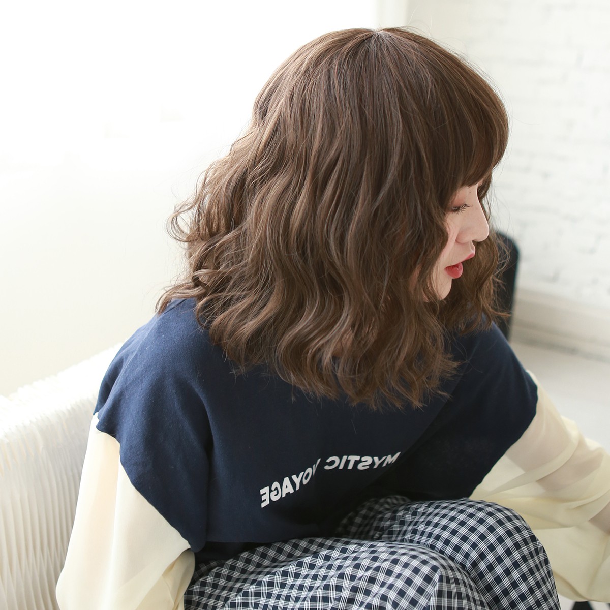 女生自然卷留什么发型头发扁塌如何有蓬松感