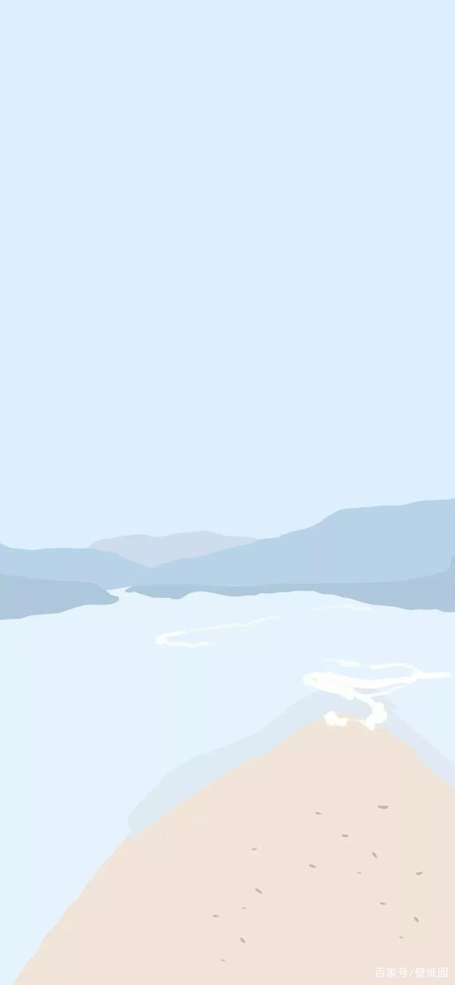 壁纸|颜色系列 治愈系淡蓝风格手机高清壁纸