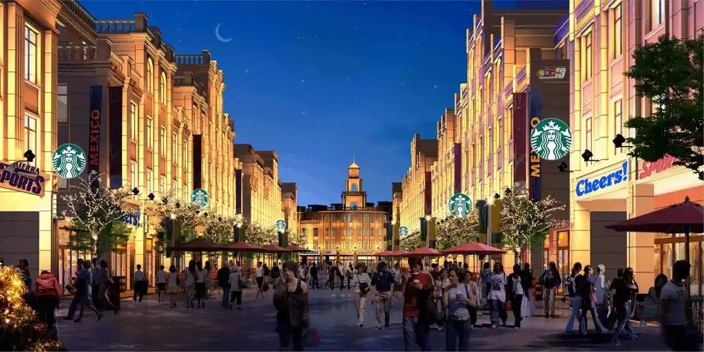 是城市的中央也就是您的家休闲逛街,一步直达略微复古的商业街有情调