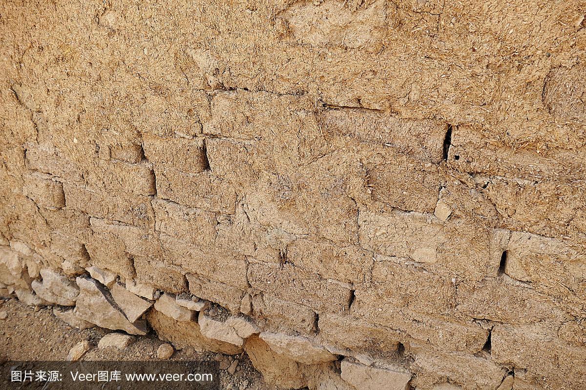 土坯墙,经典的土坯墙样品,土耳其土坯墙