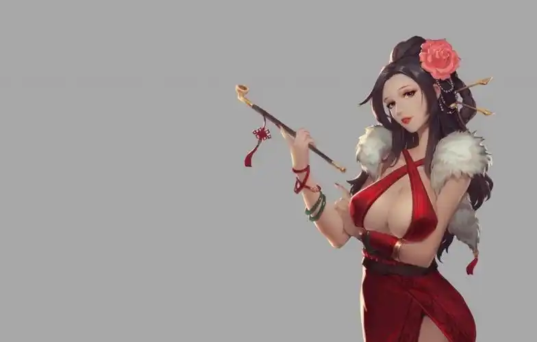 拿着烟斗的动漫美女_人物图片_图库_素材_回车素材