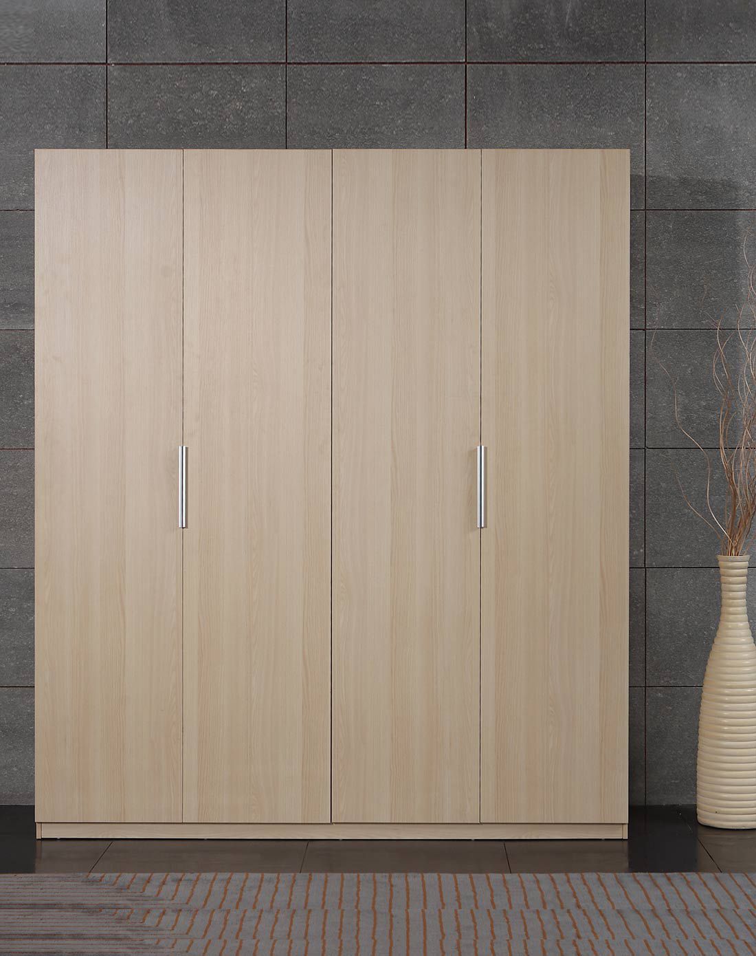 北欧简约平开门四门衣柜