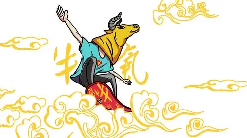 牛气冲天|平面|图案|巴菽bs - 原创作品 - 站酷 (zcool)