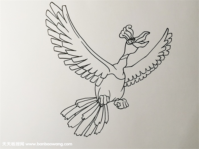 神奇宝贝凤王怎么画