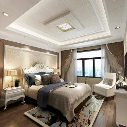 卧室铝扣板天花-多款卧室集成铝扣板吊顶效果图