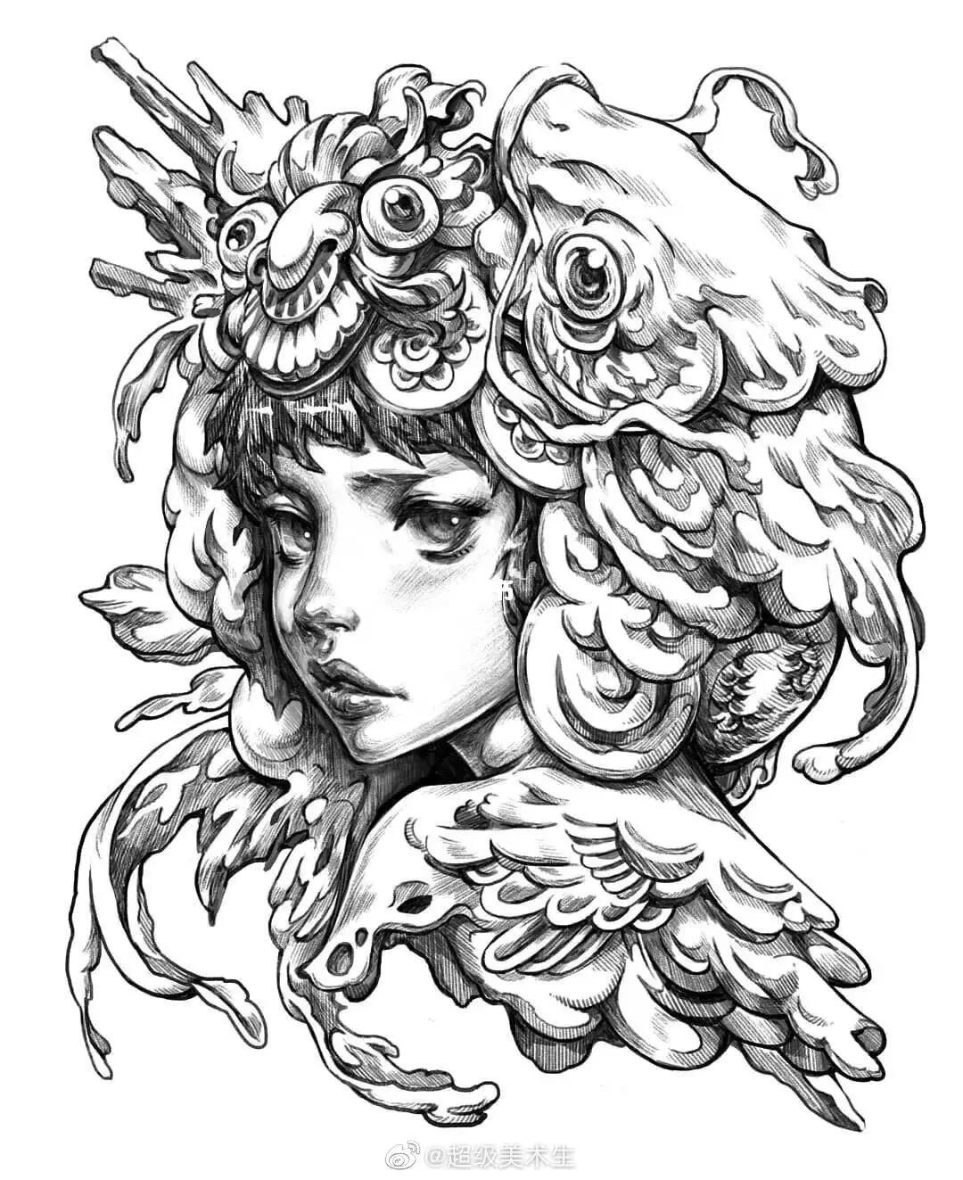 大一设计素描结课作业