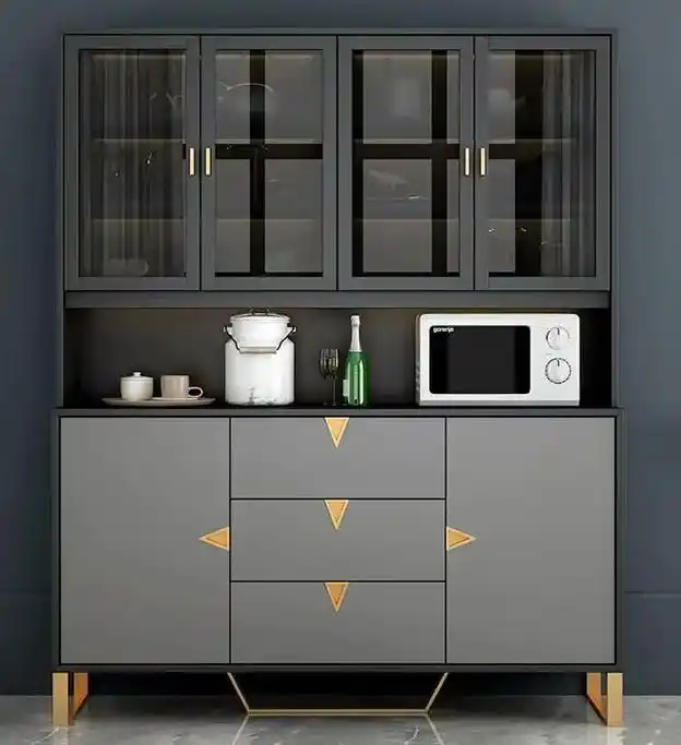 龙江大厂货,m717#轻奢玻璃门餐边柜/书柜 - 抖音