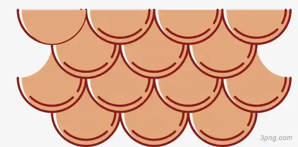 标签:半圆形屋顶瓦片矢量瓦片卡通风格半圆形扁平风格粉色瓦片矢量