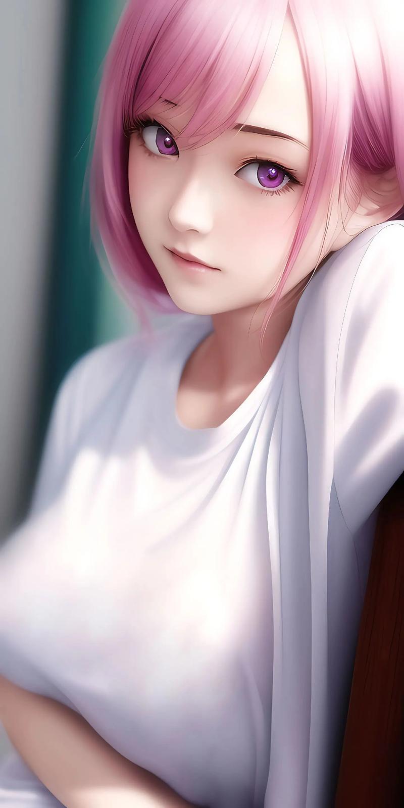 (4k高清壁纸)紫发小姐姐.可爱的紫发小姐姐壁纸#这谁顶得住 - 抖音