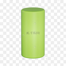 3d马卡龙绿色圆柱体