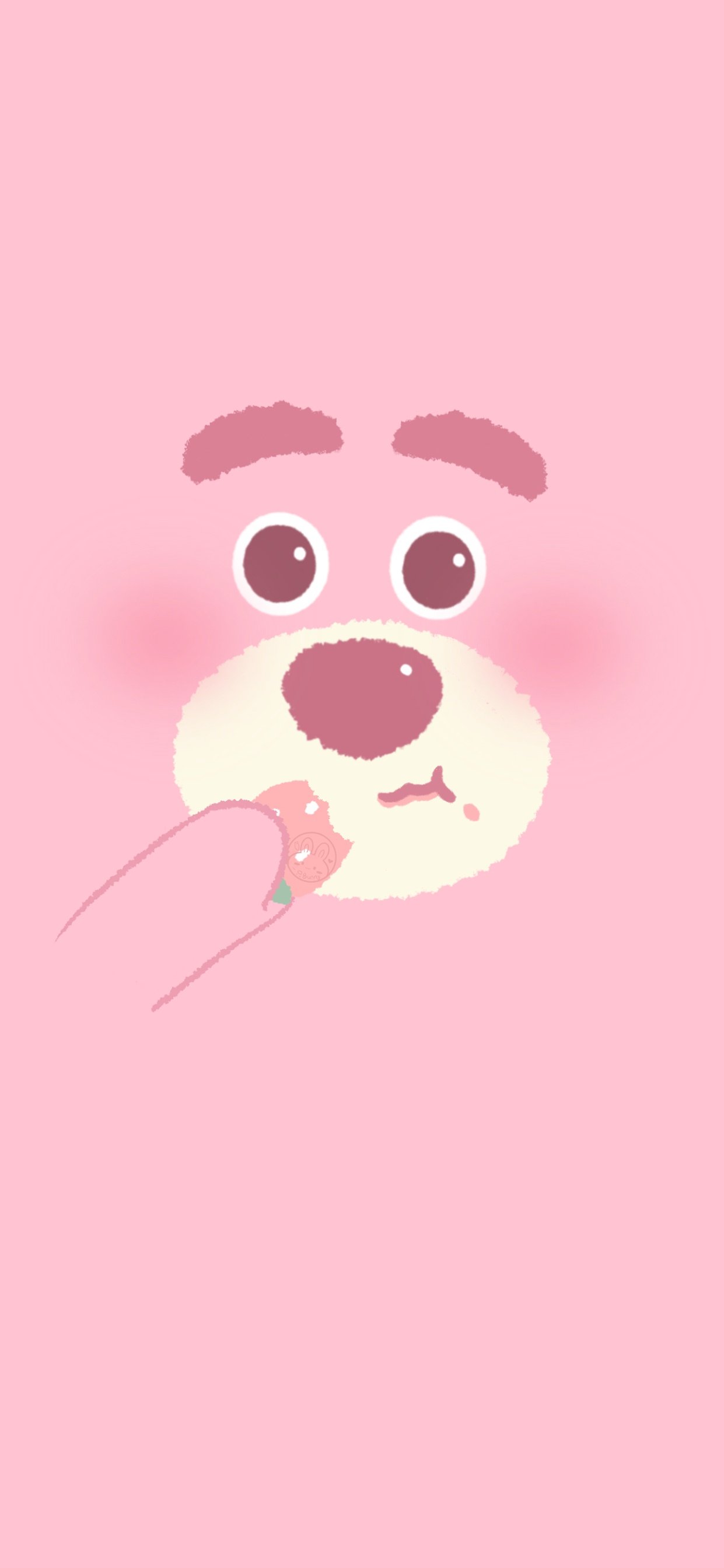 ins粉色小熊_手机壁纸_动漫卡通手机壁纸_我要个性网