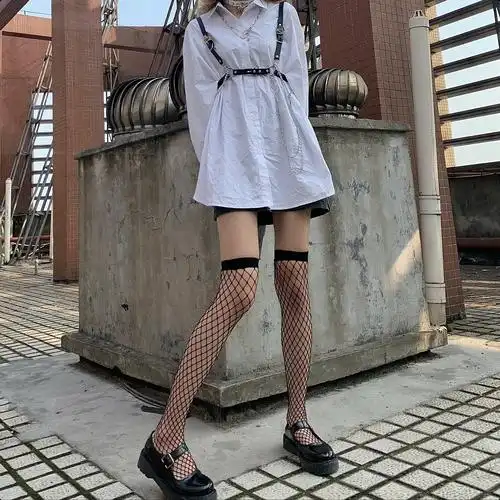 渔网袜jk女过膝袜子女长筒攻速袜暴击丝袜