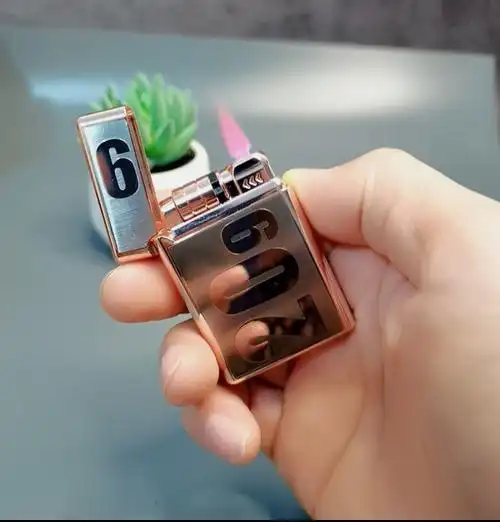 抖音同款2099触摸感应红色火焰可以电池打火机煤油打火机