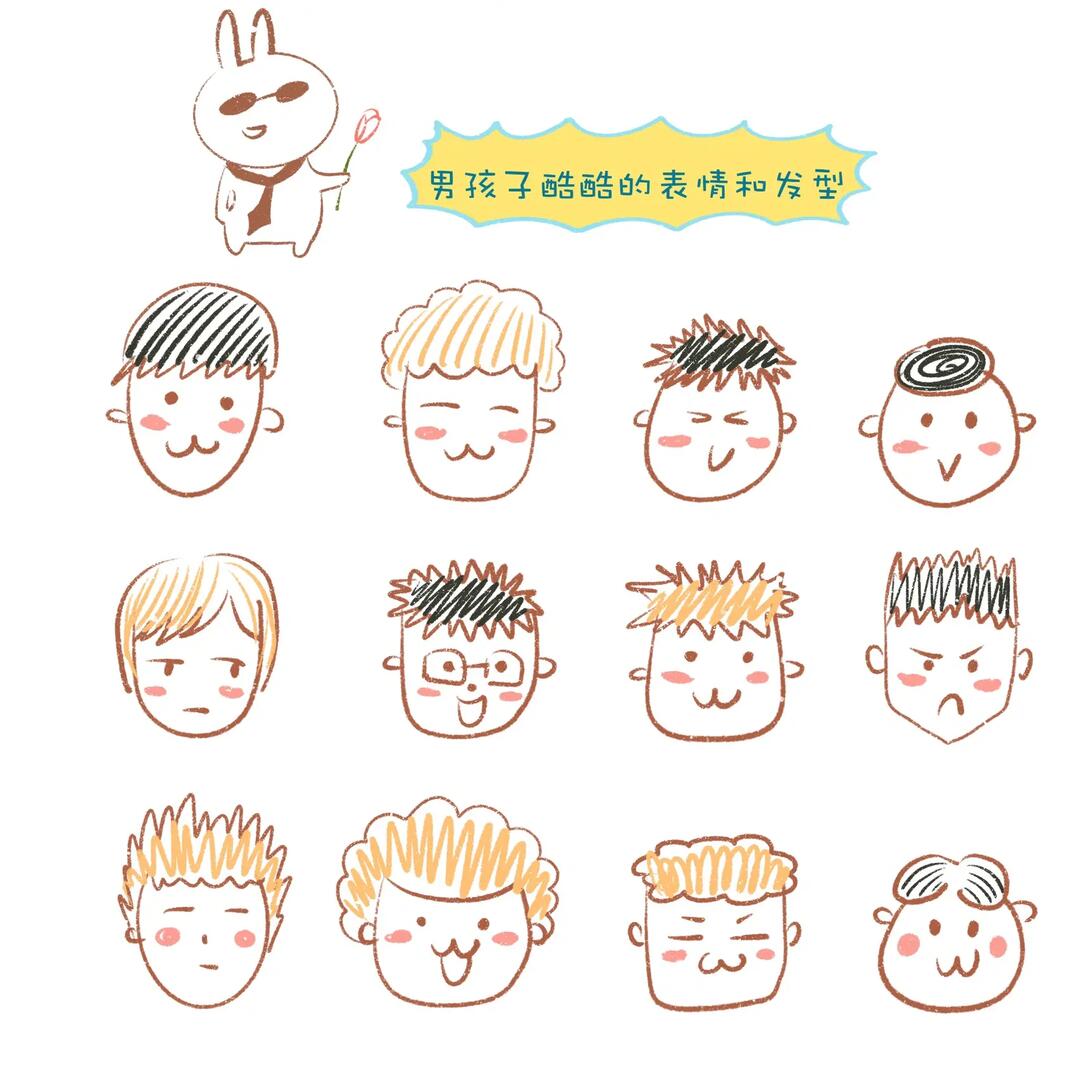 手帐素材/零基础/记录生活/人物头像表情包