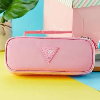 jin)笔袋女生小学生文具盒韩版可爱铅笔盒日系大容量笔袋ins流沙笔盒