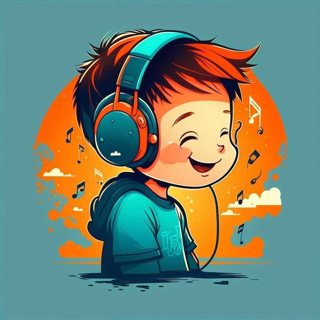 戴耳机的男生头像,治愈系