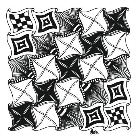 简单的黑白格子在笔下跳跃,一起画起来吧!