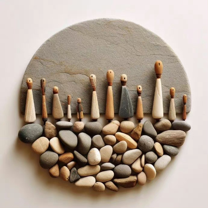 来自艺术家sharonnowlan676767鹅卵石拼画作品