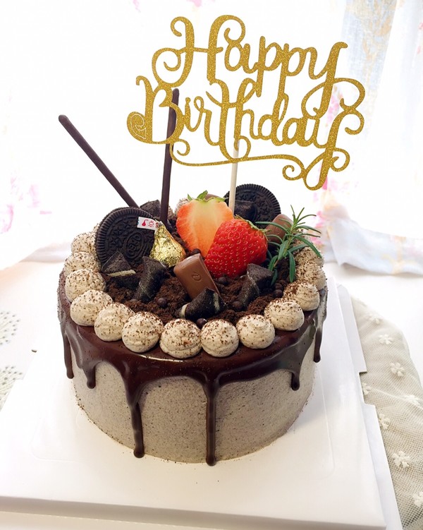 猫猫-66做的奥利奥咸奶油蛋糕(六寸)