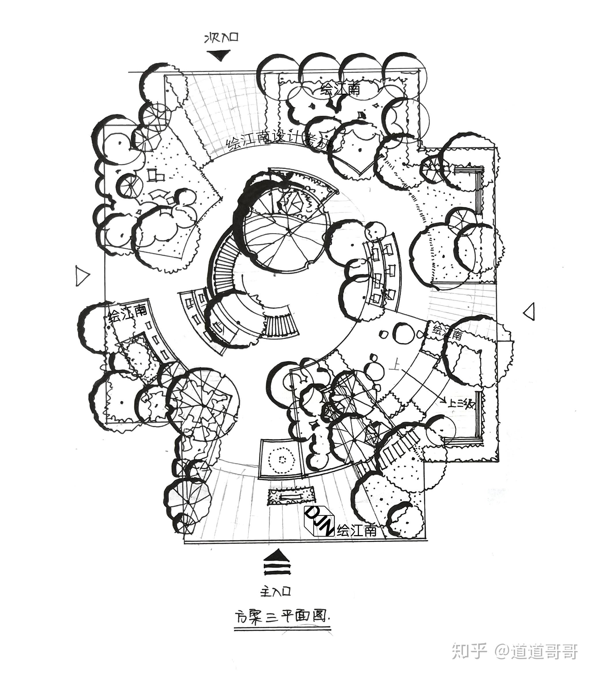 手绘训练│如何画好小尺度景观平面图
