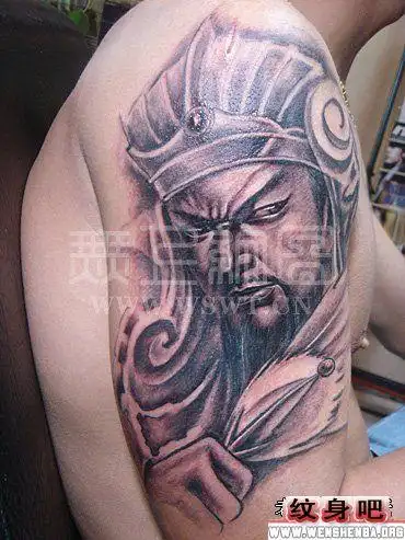 三国孔明纹身图案