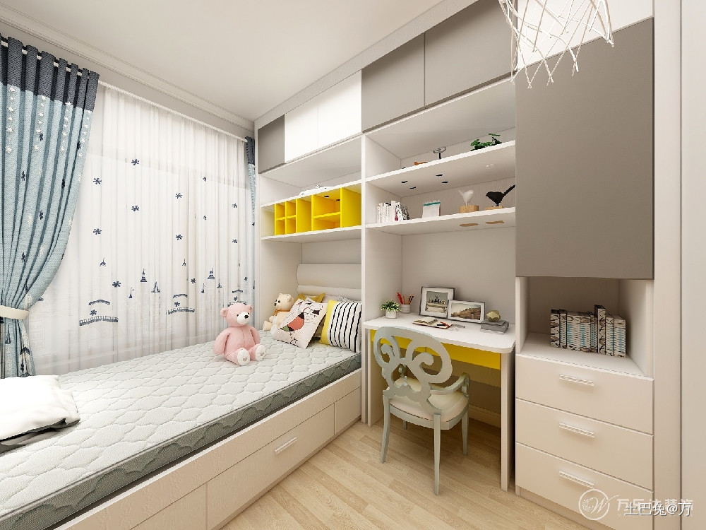 榻榻米卧室,是一个初中女孩子的房间.