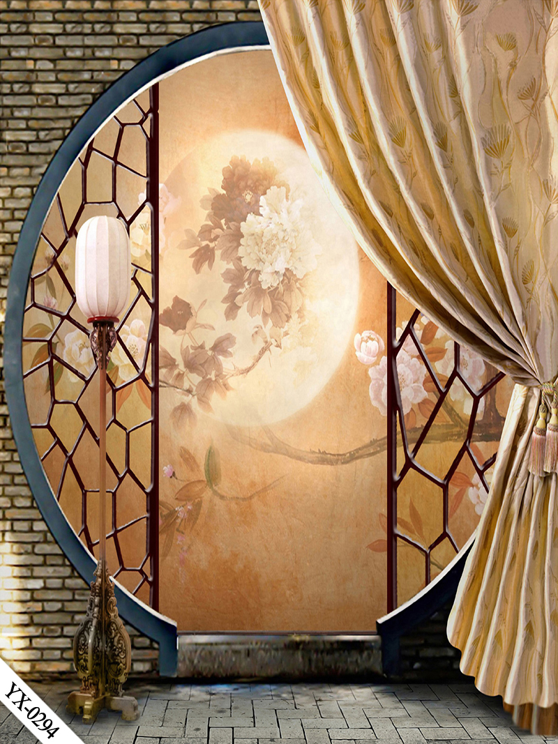 直播背景布 直播背景布3d立体直播间装饰主播竹林山水田园外景快手网