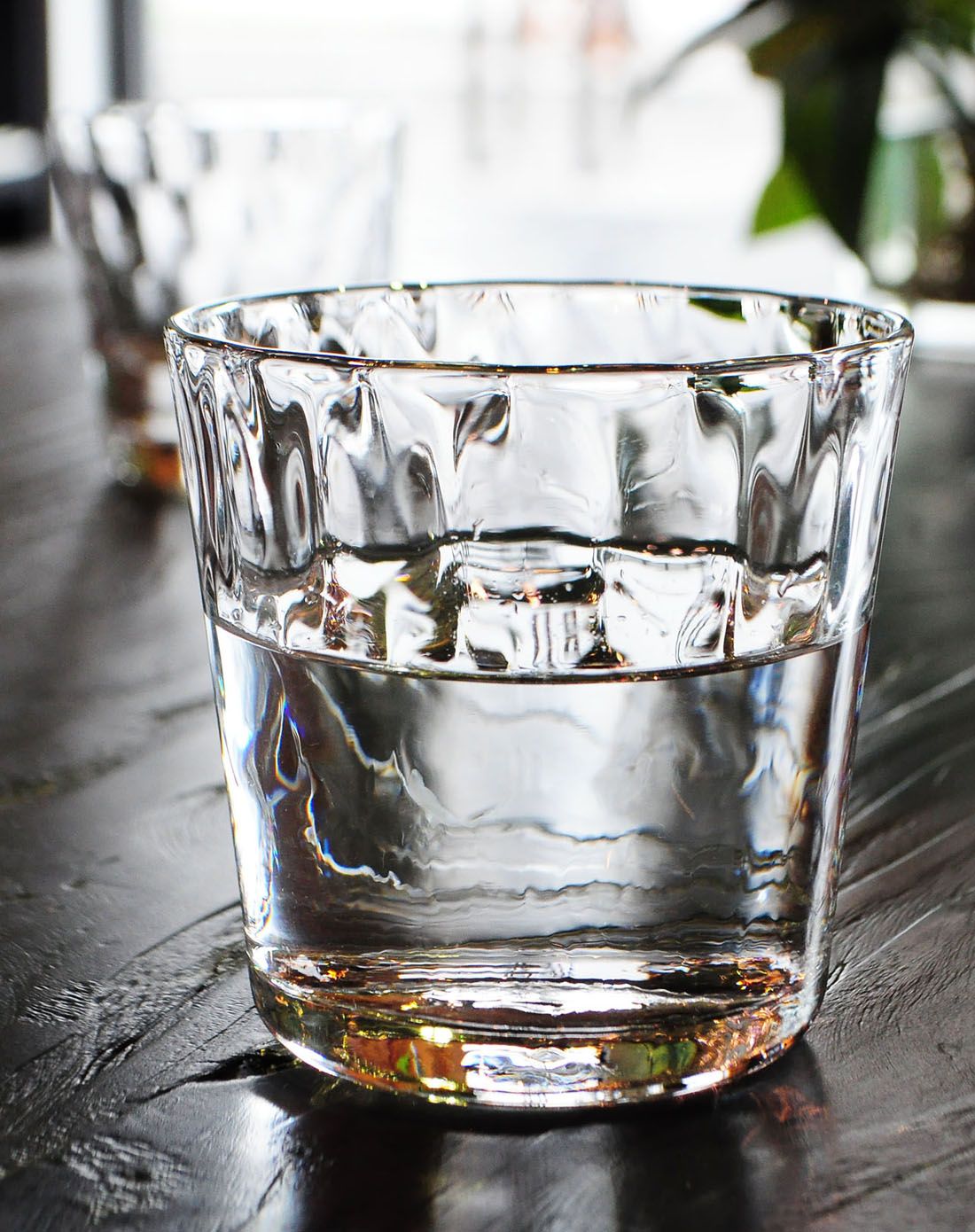 水波纹玻璃水杯-矮杯对杯350ml