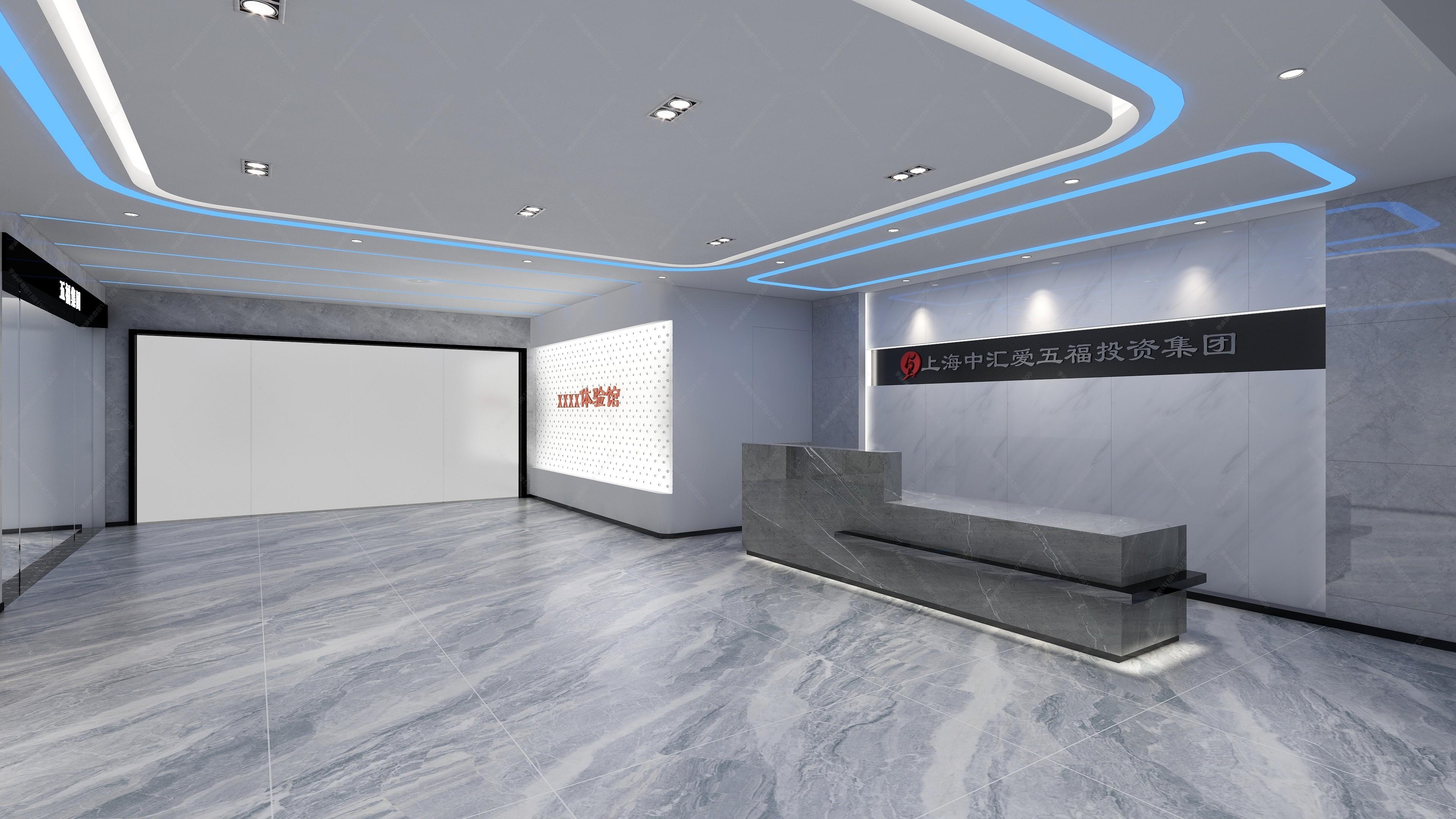 现代科技展厅前台 - 效果图交流区-建e室内设计网