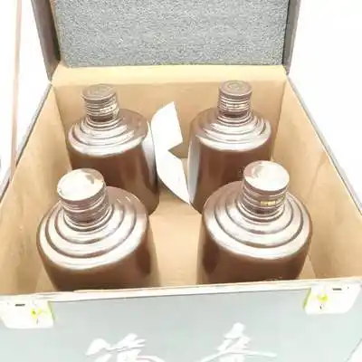 【4瓶】贵州铁盖筑春酒53度酱香纯粮酒500ml*4瓶整箱价 皮箱装