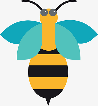 卡通蜜蜂俯视图