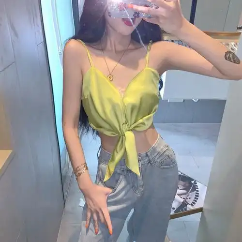 背心女外穿潮蹦迪性感泫雅吊带ins网红短款背心吊带