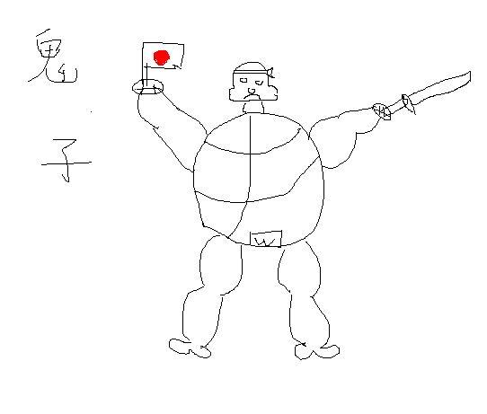 关于日本人的卡通人物简笔画