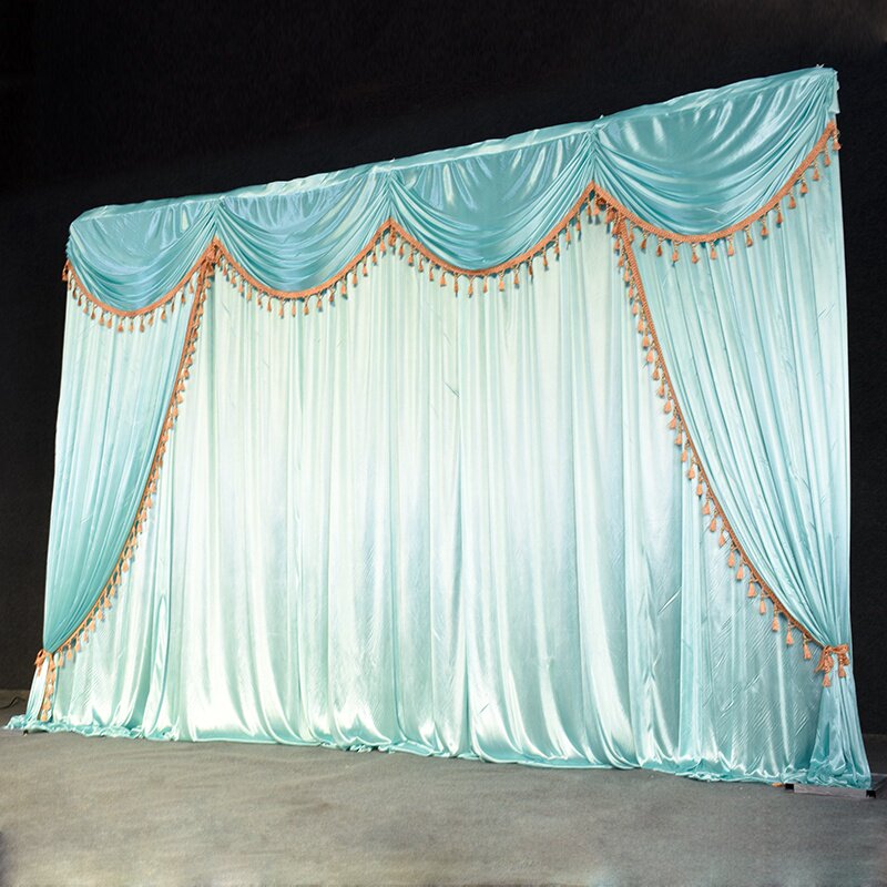 新款背景纱幔婚庆道具中式婚礼布幔帷幔婚礼舞台装饰幕布场景布置