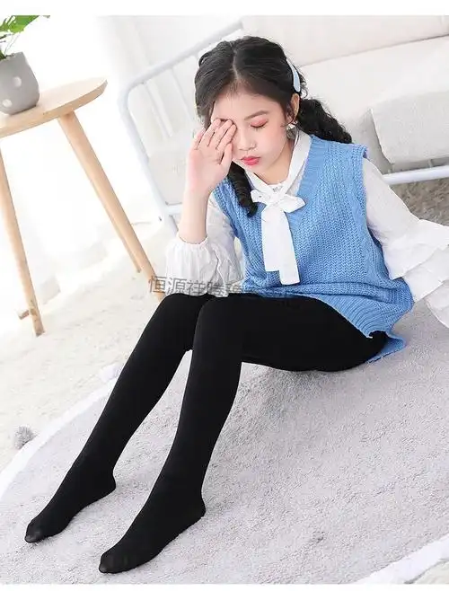 恒源祥品牌儿童一体裤连裤袜儿童光腿神器中厚秋冬女童肉色加绒打底裤