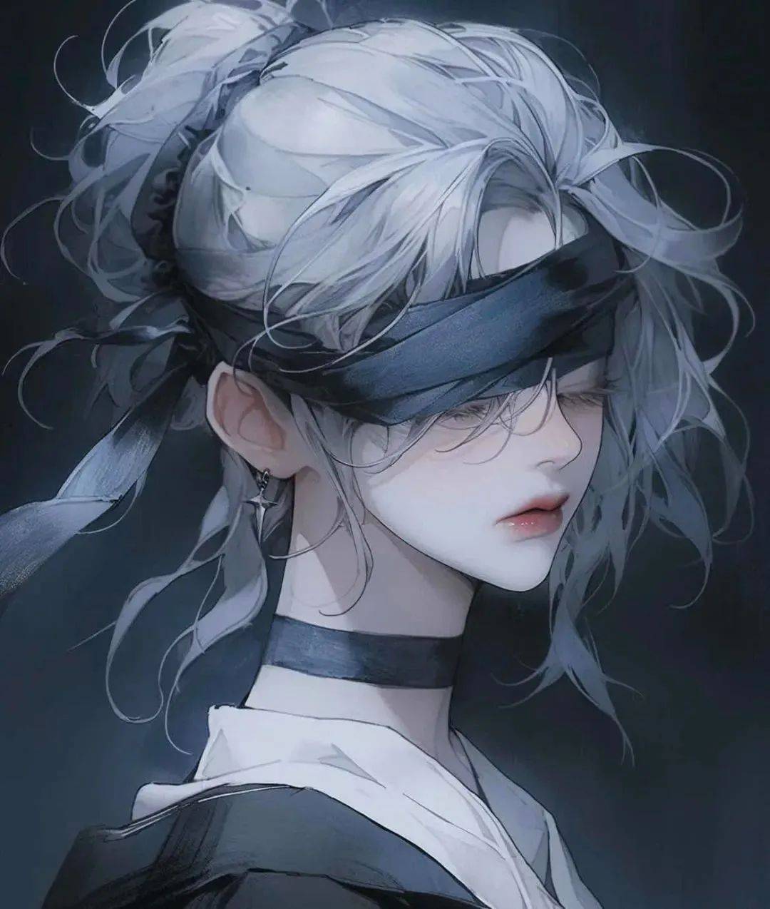 蒙眼系头像 高冷感头像_音乐_浏览器_好坏