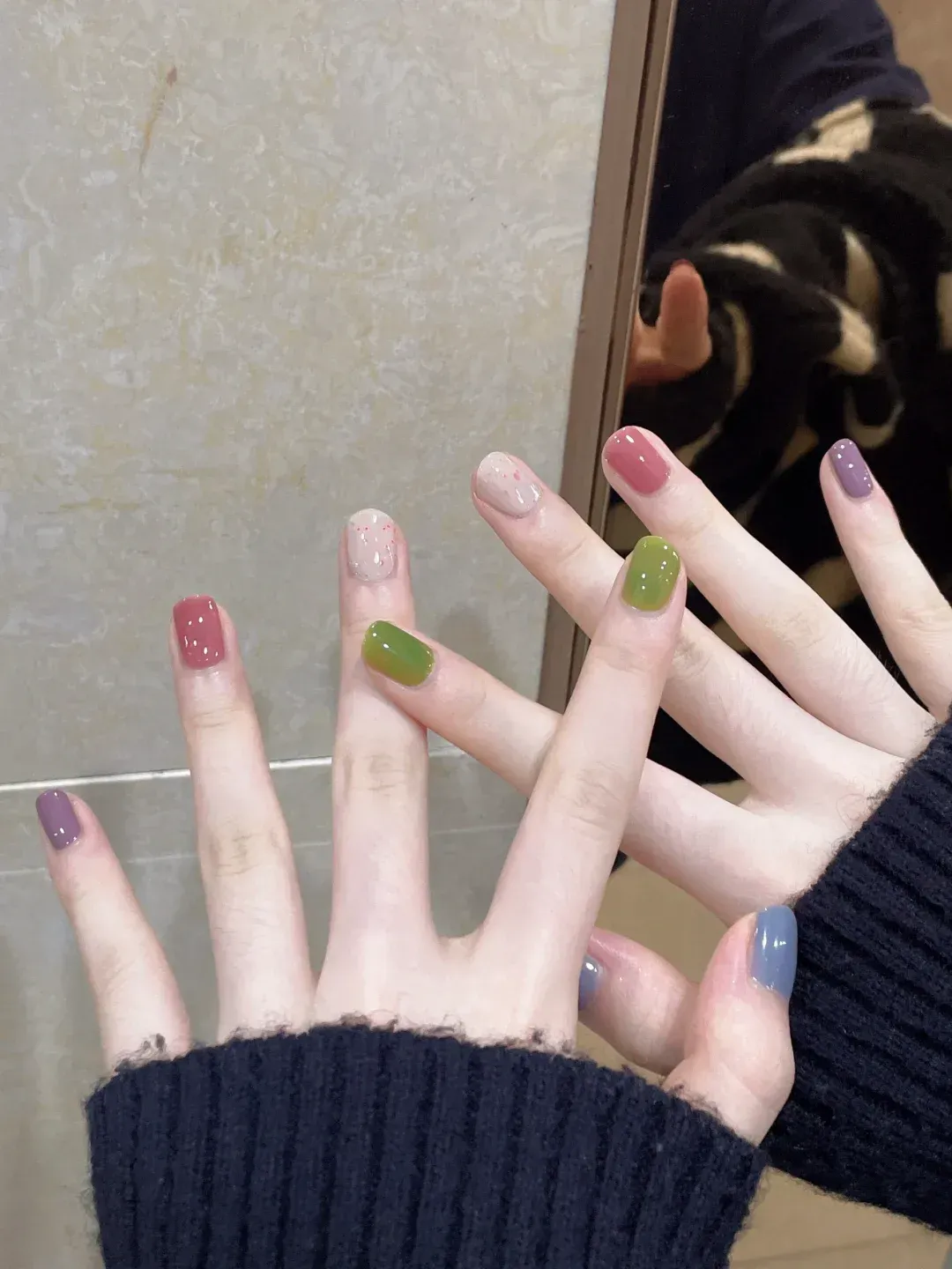 多巴胺女孩美甲