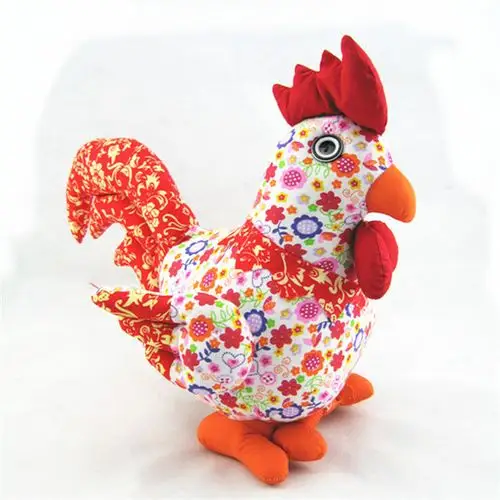 大公鸡布娃娃 手工布艺玩偶可爱布娃娃毛绒玩具生日生肖礼品礼物