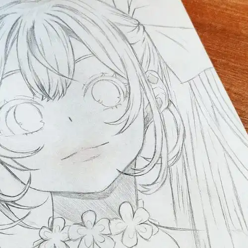 不加勾边,不加涂色#绘画教程  #画画教程  #动漫手绘  #初音未来