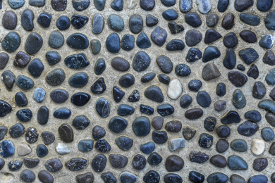 鹅卵石铺地面 鹅卵石