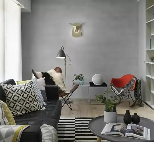 详情  线条简洁,流畅,在色调上多选择中性色,体现了宁静的北欧风情