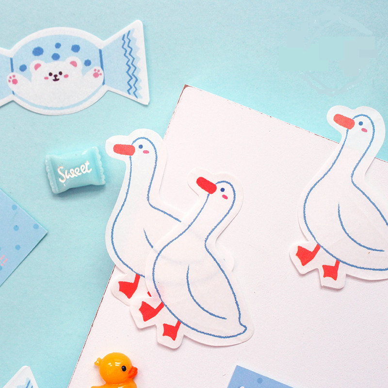 奶油泡泡系列贴纸小清新水彩画风少女心草莓手帐素材留言备忘贴画